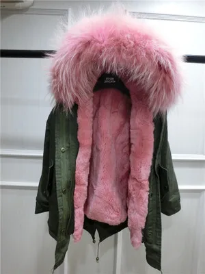 Зимняя детская верхняя одежда и пальто меховая подкладка из меха кролика Рекс