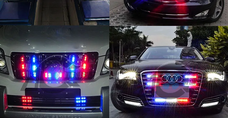 12v автомобиль мотоцикл Стиль Решетка Aux предупреждение вспышки светильник день