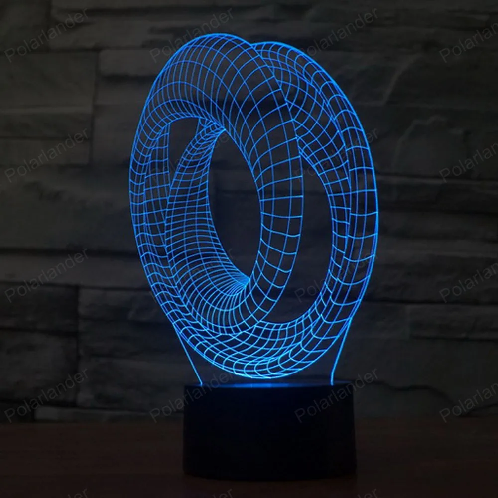 3D красочные огни Аннотация акриловый светодиодные лампы стерео визуальная