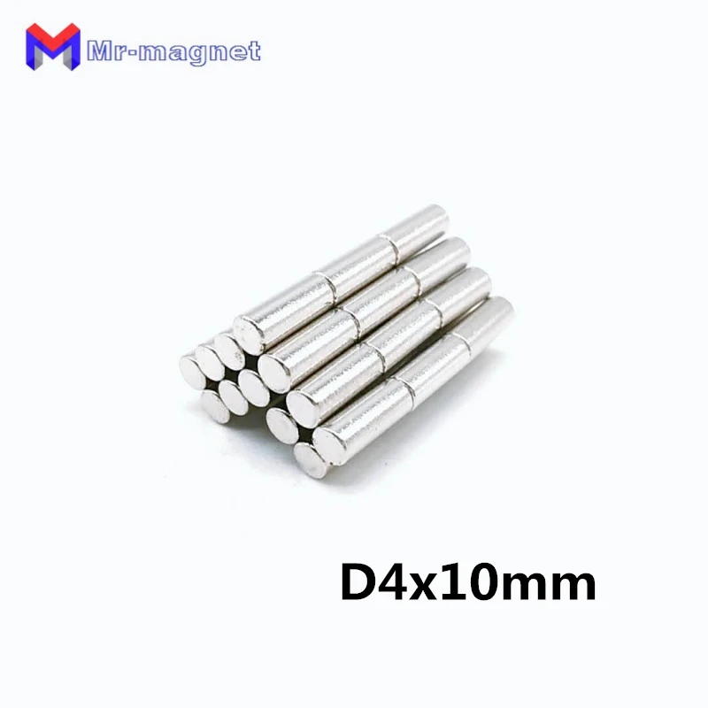 

50pcs Cheap 4x10mm NdFeB magnets 4x10 powerful magnet D4x10 permanent King magnet D4X10mm superior quality, 4*10 magnet D4*10