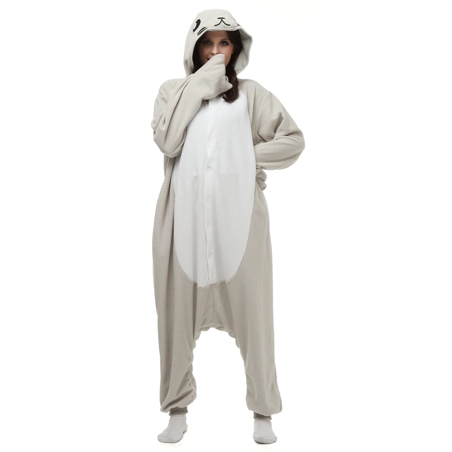 Полярный флисовый костюм тюленя Мультяшные животные морские комбинезоны собаки