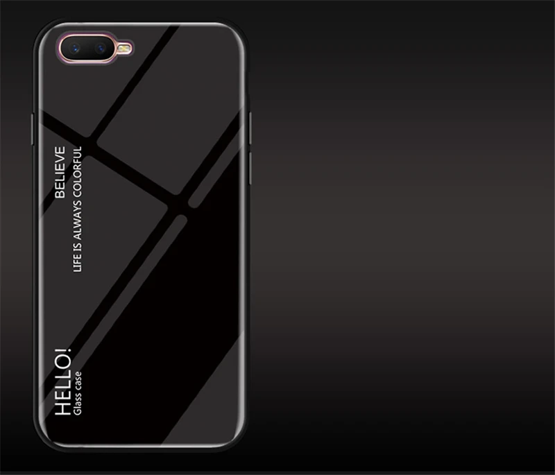 Для OPPO RX17 Neo чехол из закаленного стекла роскошный градиентный мягкий чехол с рамкой из термополиуретана чехол для OPPO RX17Neo чехол для телефона жесткий Fundas