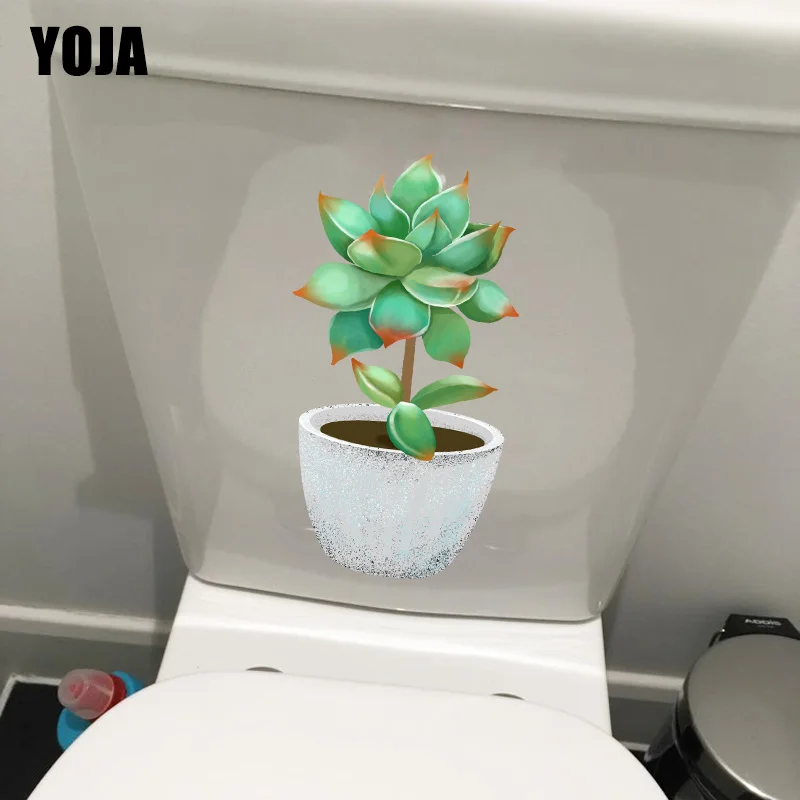 YOJA 12 7*23 9 см Зеленые растения горшок мультфильм наклейки для дома комната