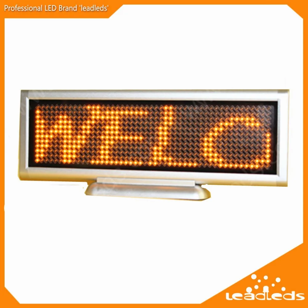 Yellow LED desk board mini led moving sign with USB Input rolling news | Лампы и освещение
