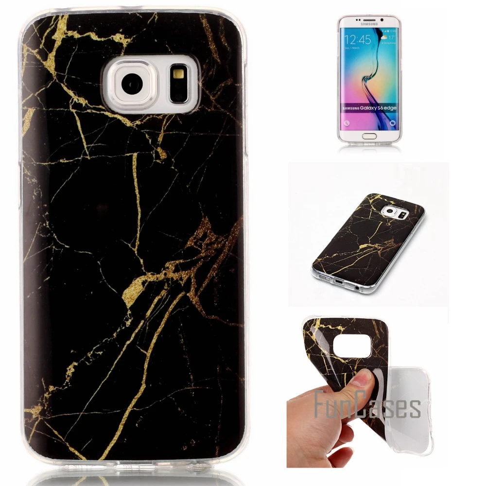 ТПУ Мрамор вены чехол для Coque Samsung Galaxy S6 Edge g9250 G925F 5.1 дюймов SM телефон semsung Роскошные