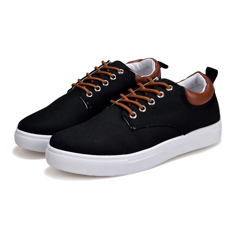 Men Canvas Shoes New Arrival Autumn Comfortable Casual Men's Lace-up Fashion Flats Loafers Sneakers for Big Size | Обувь
