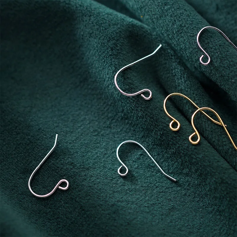 925 серебряные золотые цветные простые проволочные подвесные серьги крючки с