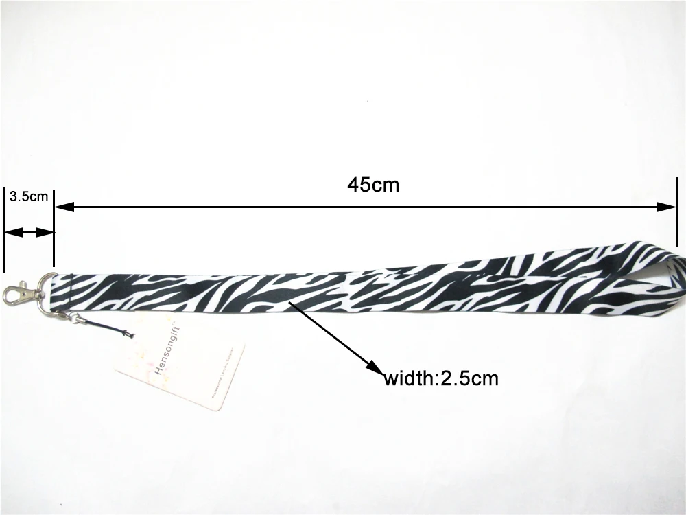 Hensongift One PC розовый/черный/белый Zebra Key Lanyard Cheetah нагрудные опознавательные Значки для идентификации владельцев животных полосой телефон шеи ремни