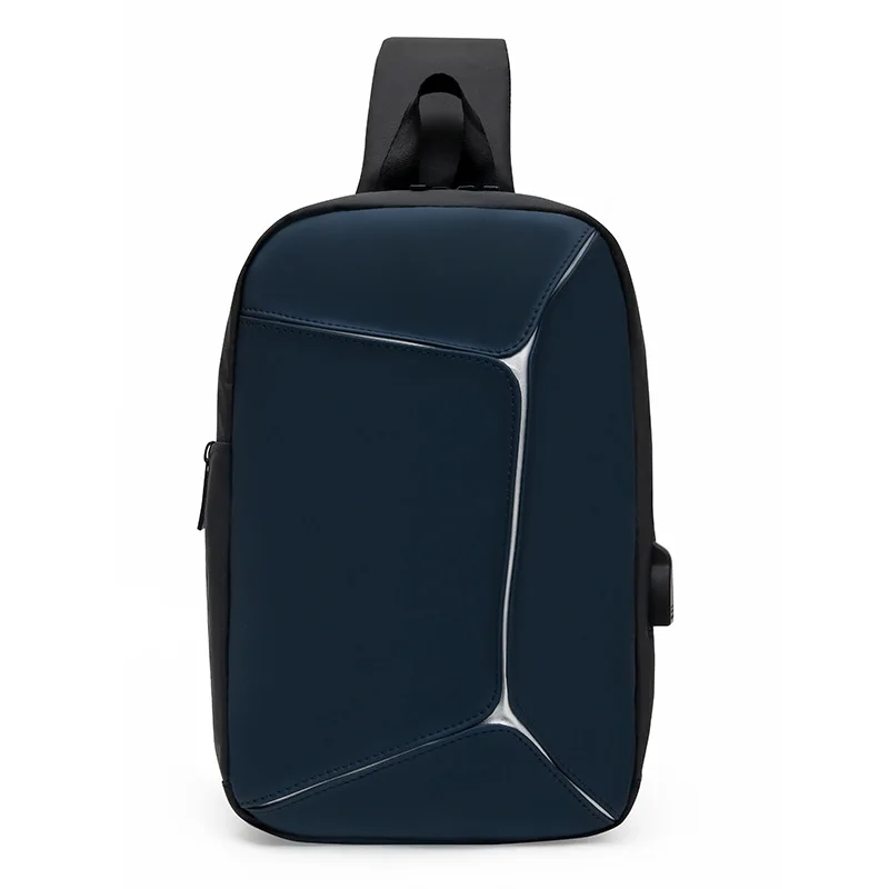 Синий Модные черная синяя коричневая sling bag кроссбоди нагрудная сумка мужская через плечо женская сумки сумочка для мужчин телефона для продуктов кобура на грудь пояс ногу кросс боди бананка кашелек кошелек барсетка мешок - Цвет: Синий