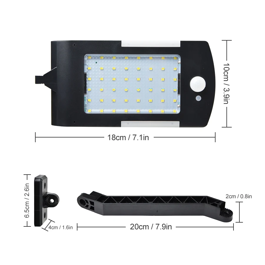 54 светодиодный уличный фонарь на солнечной энергии датчик движения PIR 3 режима