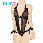 Сексуальное женское нижнее белье, кружевные комбинезоны с v-образным вырезом и открытой промежностью, Эротическое нижнее белье, одежда для сна, товары для взрослых, бесплатная доставка