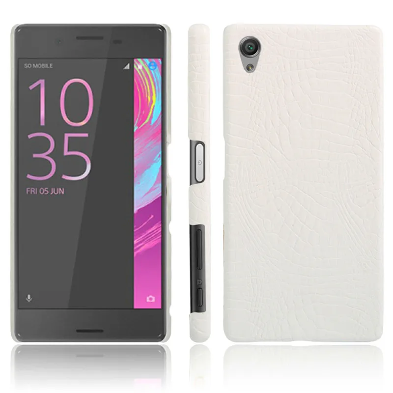 Чехол для Sony X F5121 F5122 Жесткий ПК с текстурой крокодиловой кожи + задняя крышка из