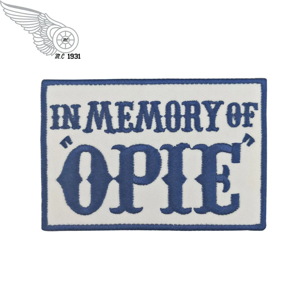 В памяти Opie байкерские памятные нашивки OPI рок и панк сыновья патч анархия серии мотоциклетный кожаный жилет Железный на