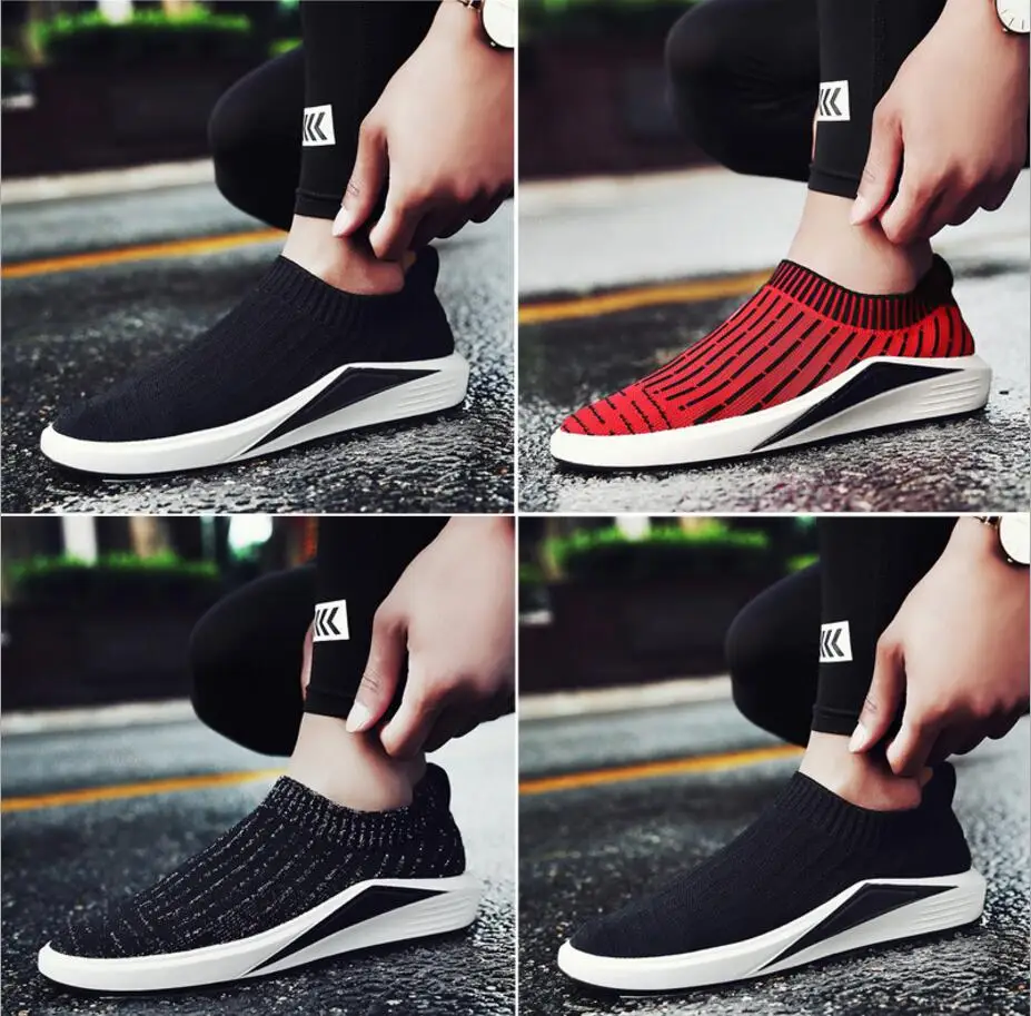 2018 New Mens Socks Shoes Mesh Breathable Comfortable male Casual Slip on Loafers zapatos hombre tenis masculino | Обувь