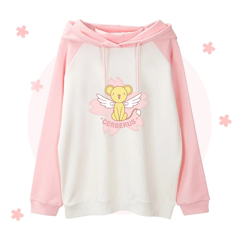 Японский аниме карточка Captor KINOMOTO SAKURA CERBERUS косплей костюм весна и осень толстовка
