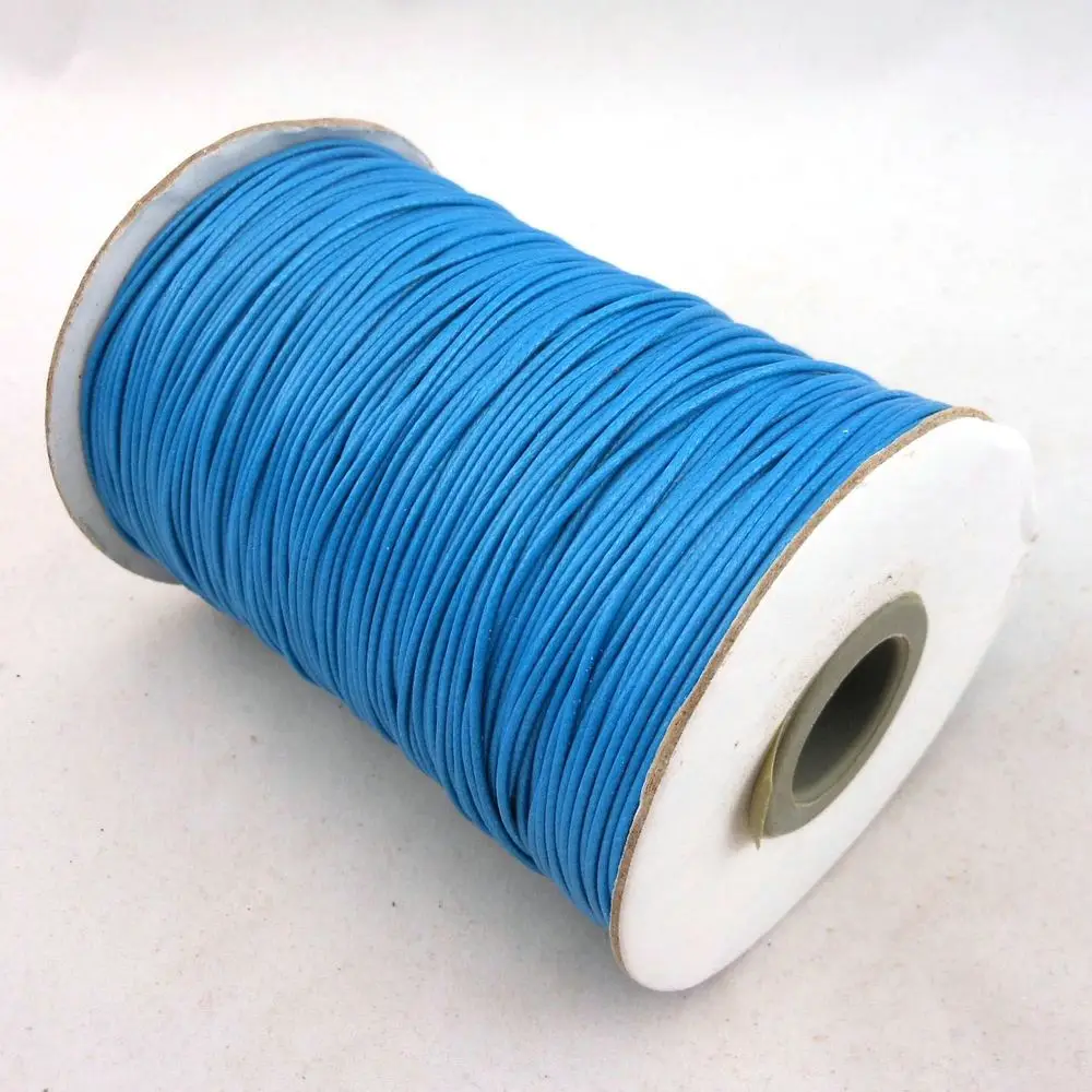 Peacock Blue 1 мм Высокое качество экологичный полированный 200 ярдов Корейский воск шнур нить Шамбала браслет полиэстер вощеный шнур веревка - Цвет: Peacock Blue