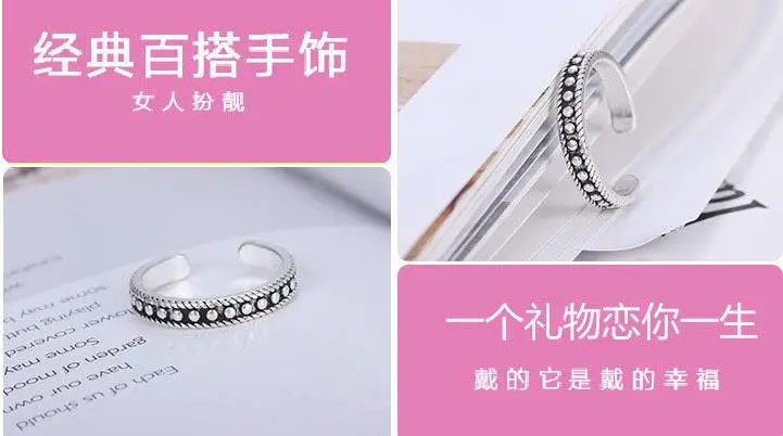 Bijoux дизайнерский серебряные бусины 925 Пробы Кольца для женщин Регулируемый размер кольцо вечерние подарок Свадебные украшения Anillos