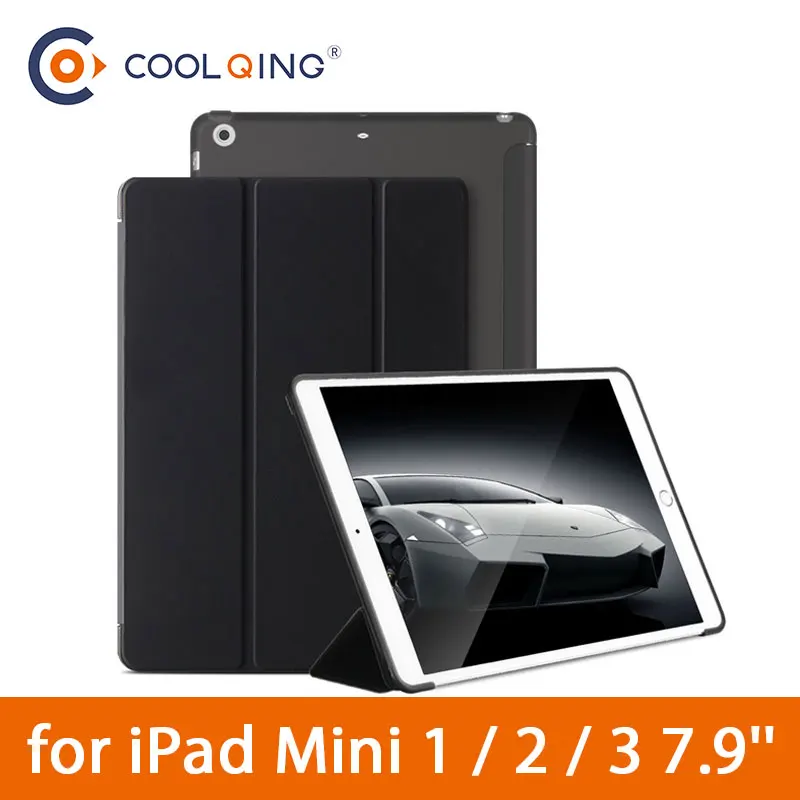 Трехслойный мягкий Планшеты чехол для iPad Mini 1/2/3/7 9 смарт-чехол планшета из ТПУ + ПУ
