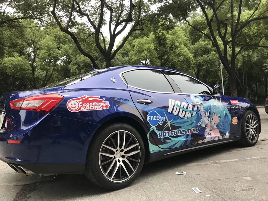 Автомобильный Стайлинг на заказ японская игра-Аниме Itasha наклейки Hatsune Miku гоночные наклейки для ралли 3D наклейка Водонепроницаемая защитная пленка