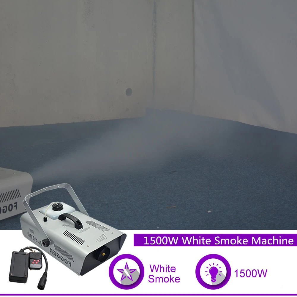 Sharelife Remote & Wire Control High Power 1500W White Smoke Fog Machine for DJ Party Show Club KTV Stage Lighting Effect  A1500