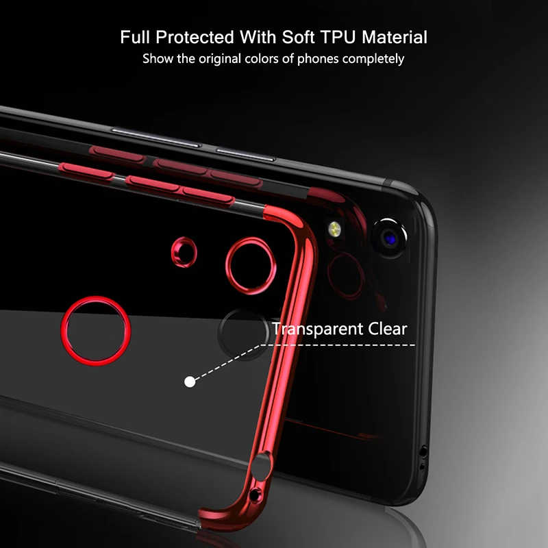Чехол для Huawei Honor 8A прозрачный мягкий силиконовый тонкий чехол из ТПУ 8 8C