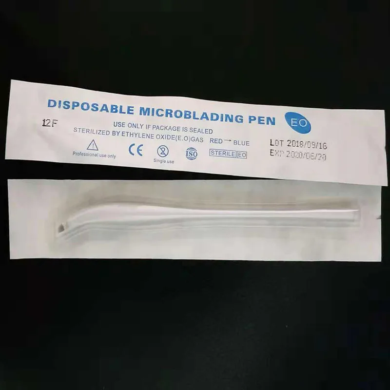 10 Caneta Tebori Com пластинки Tebori descartavel одноразового использования, для микроблейдинга инструмент для перманентного макияжа Flex 7/9/11/12/12u/14u/18u