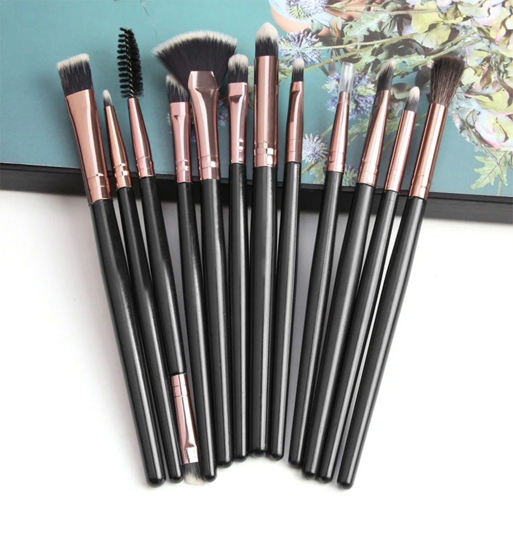 Набор кистей для макияжа нейлоновые кисточки растушевки теней румян пудры