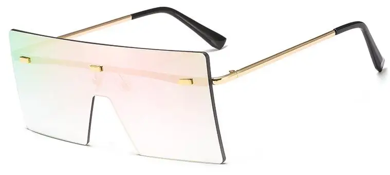 C8 rose pink Большие очки с плоским верхом модные брендовые дизайнерские женские негабаритные Квадратные Солнцезащитные очки градиентные синие розовые оттенки Lunette De Soleil - Цвет линз: C8 rose pink