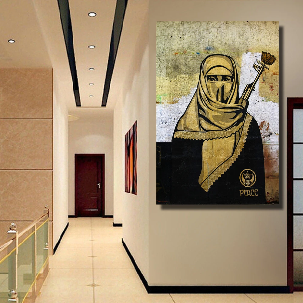 Картина маслом HDARTISAN Make Peace с изображением меча современная настенная на холсте