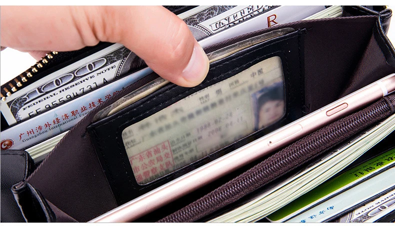 Брендовые кожаные женские кошельки на молнии, RFID, длинные женские кошельки ручной работы с цветком, женские кошельки и сумочки