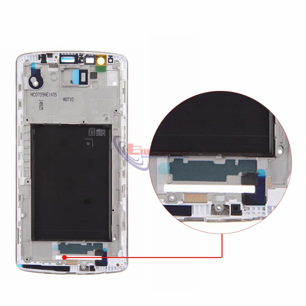 Оригинальная рамка lcd Корпус для LG G3 D851 D855 VS985 LS985 D850 пластина средней рамы с ободком с клей запасные части