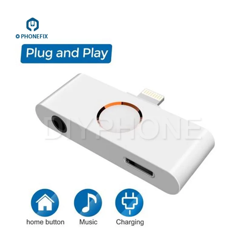Внешняя кнопка домой PHONEFIX аудиоразъем преобразователь для наушников