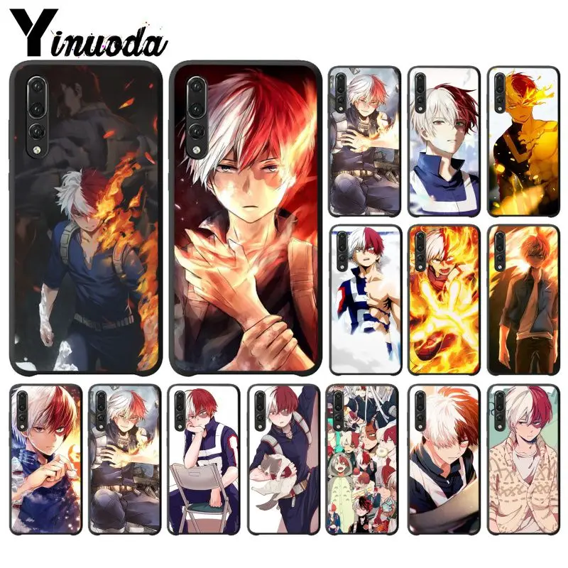 Yinuoda my hero academia Shoto Todoroki Soft Silicone black Phone Case for Haiwei P10 plus Honor 9 10 View Mate Coque Shell | Мобильные