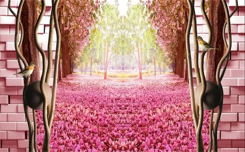 3d комната фото обои на заказ росписи Нетканая Наклейка стену романтический