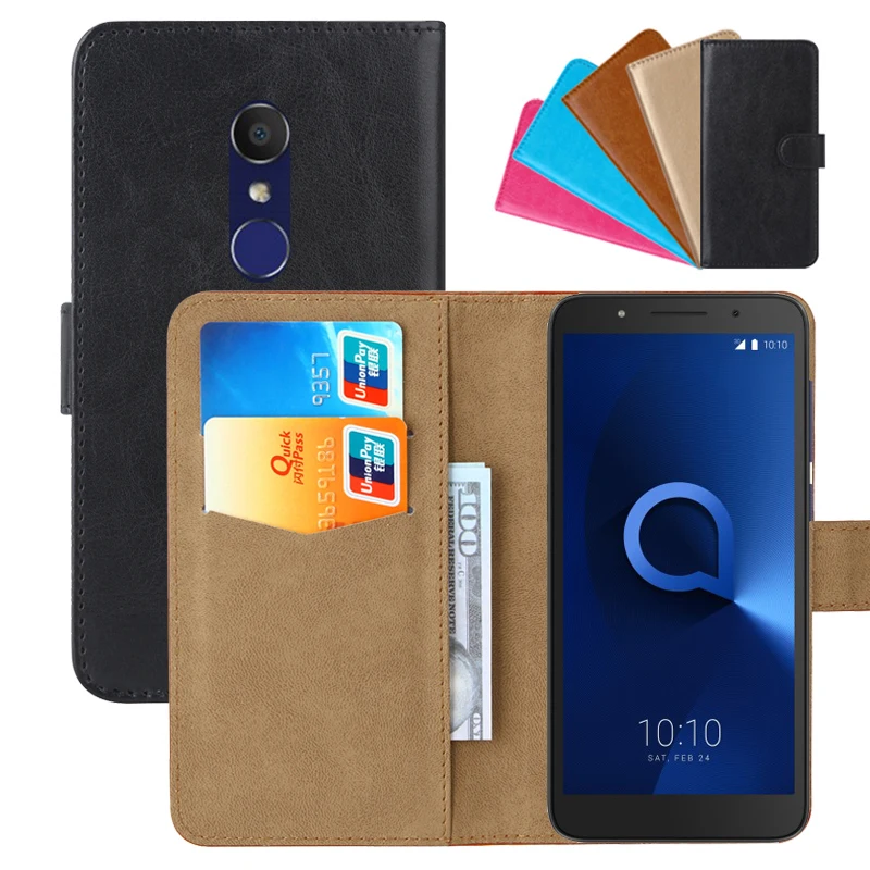 

Luxury Wallet Case For Alcatel 1C 5009[DA] PU Leather Retro Flip Cover Magnetic Fashion Cases Strap
