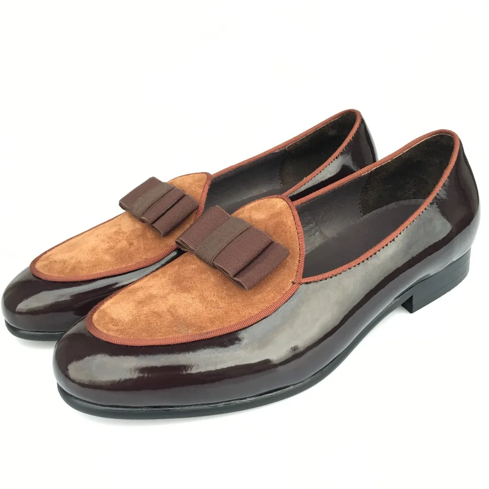 Men Dress Prom Shoes With Bowtie Luxurious Men's Flats