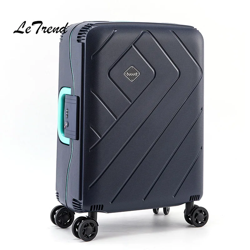 Letrend Women Suitcases Wheel Rolling Luggage Spinner Pink Password Travel Bag 20 inch Cabin Trolley Fashion Women's | Багаж и сумки