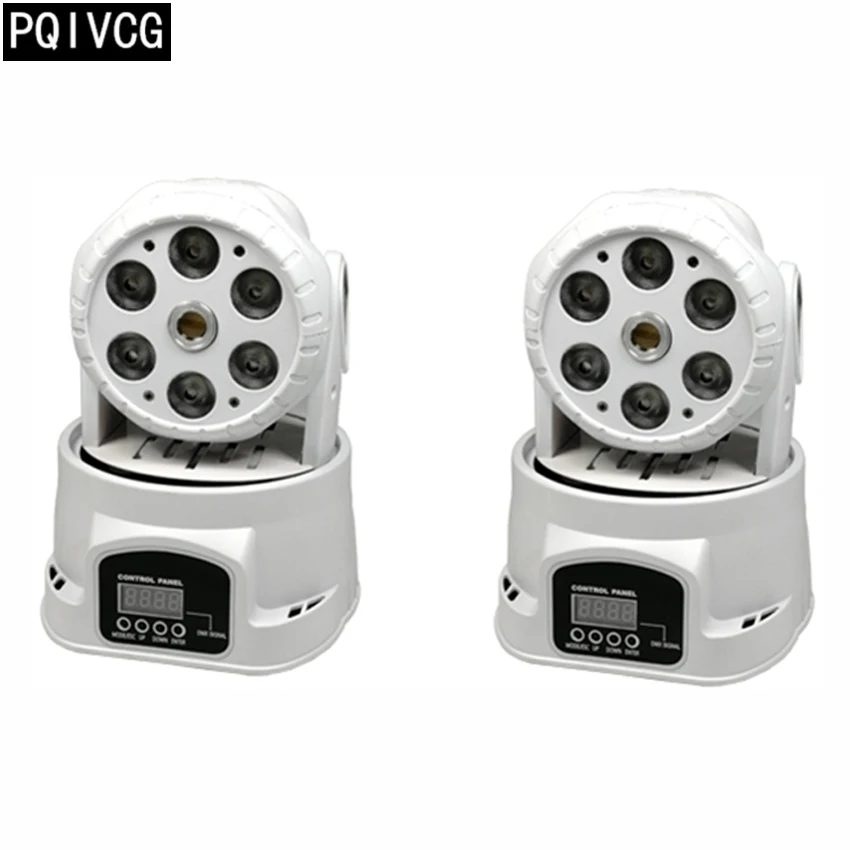 2 шт./6x10 Вт led + лазерный движущийся головной свет rgbw 4в1 dmx512 луч лазерные огни мини