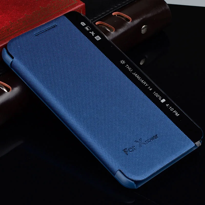 Dark blue Coque чехол для LG X power флип-чехол умный Быстрый Вид из окна чехол для телефона из искусственной кожи для LG X power K220ds K210 LS755 белый Capas - Цвет: Dark blue