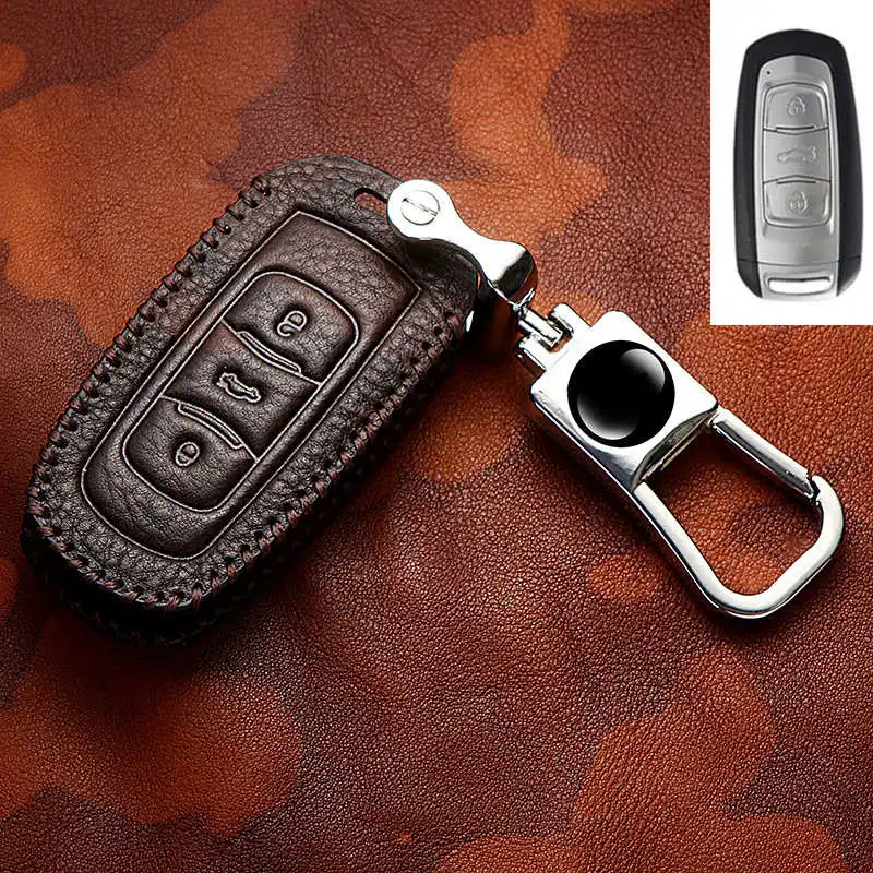 Кожаный чехол для ключей автомобиля Geely Borui GS GL EV SUV Emgrand Vision Boyue защита ключа