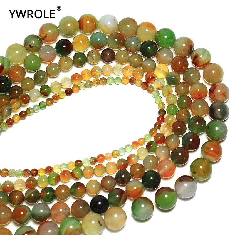 Круглые бусины AAA + различных цветов из натурального павлина и агата