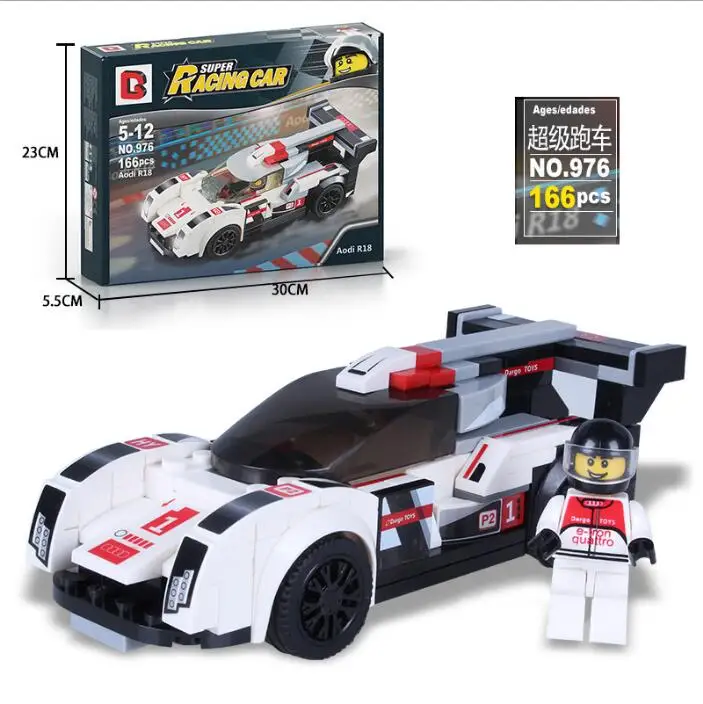 Собрать гоночный серии головоломки собрать DIY мелкие частицы строительный блок