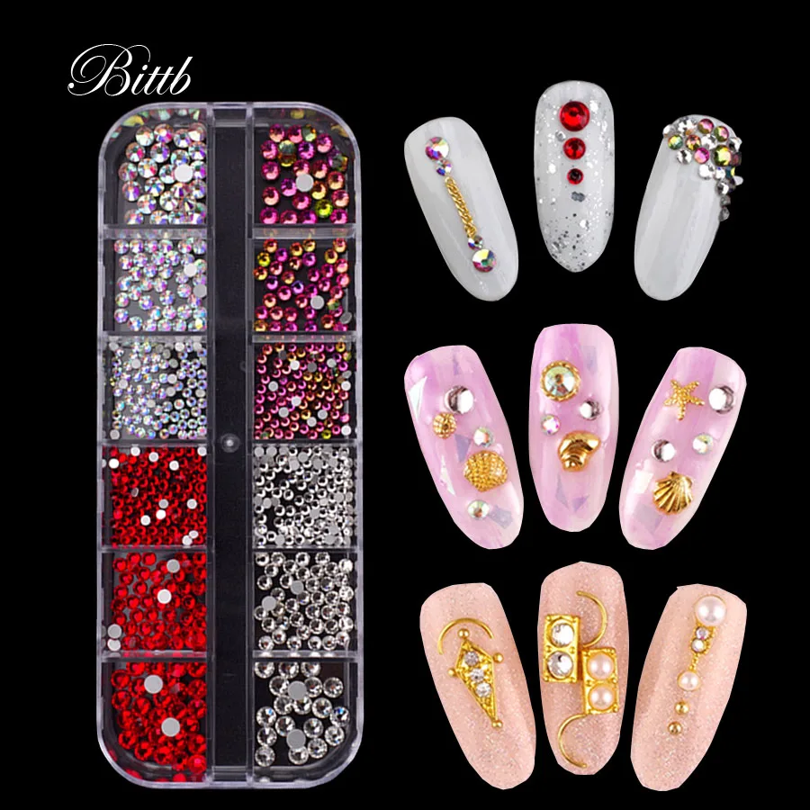 Bittb пилочки для ногтей художественное украшение стразы цветные жемчужные шарики