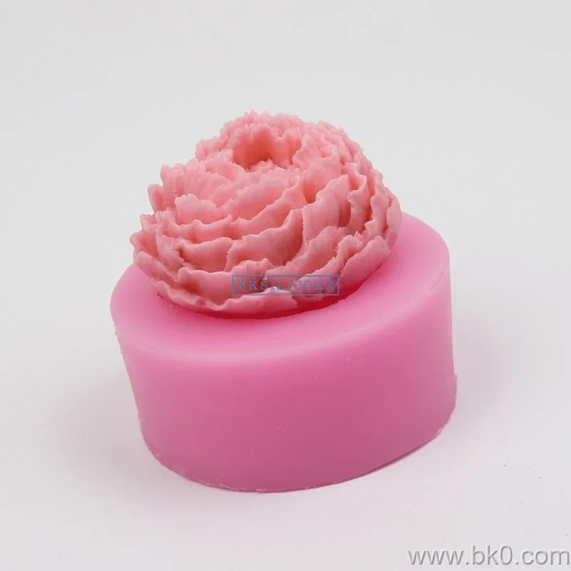 3D силиконовые формы для свечей цветок пиона Fimo глиняная форма для мыла помадка шоколадный торт формы для выпечки инструменты для украшения торта H867