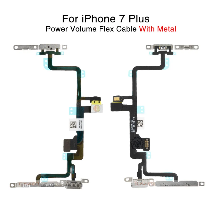 10 шт./лот выключатель питания гибкий кабель для iPhone 7 Plus громкость вверх/вниз