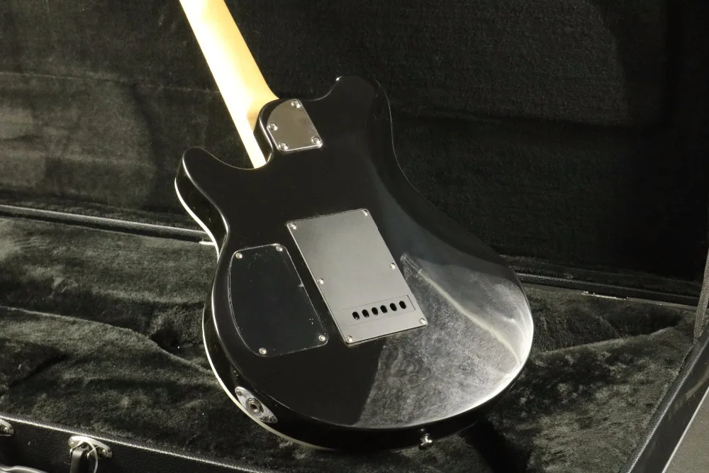 Высокое качество Янтарный стеганый кленовый топ связывающий musicman электрогитара