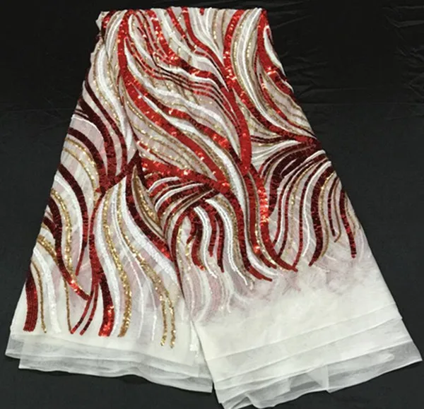 Высококачественная свадебная кружевная белая сетчатая ткань с зелеными +