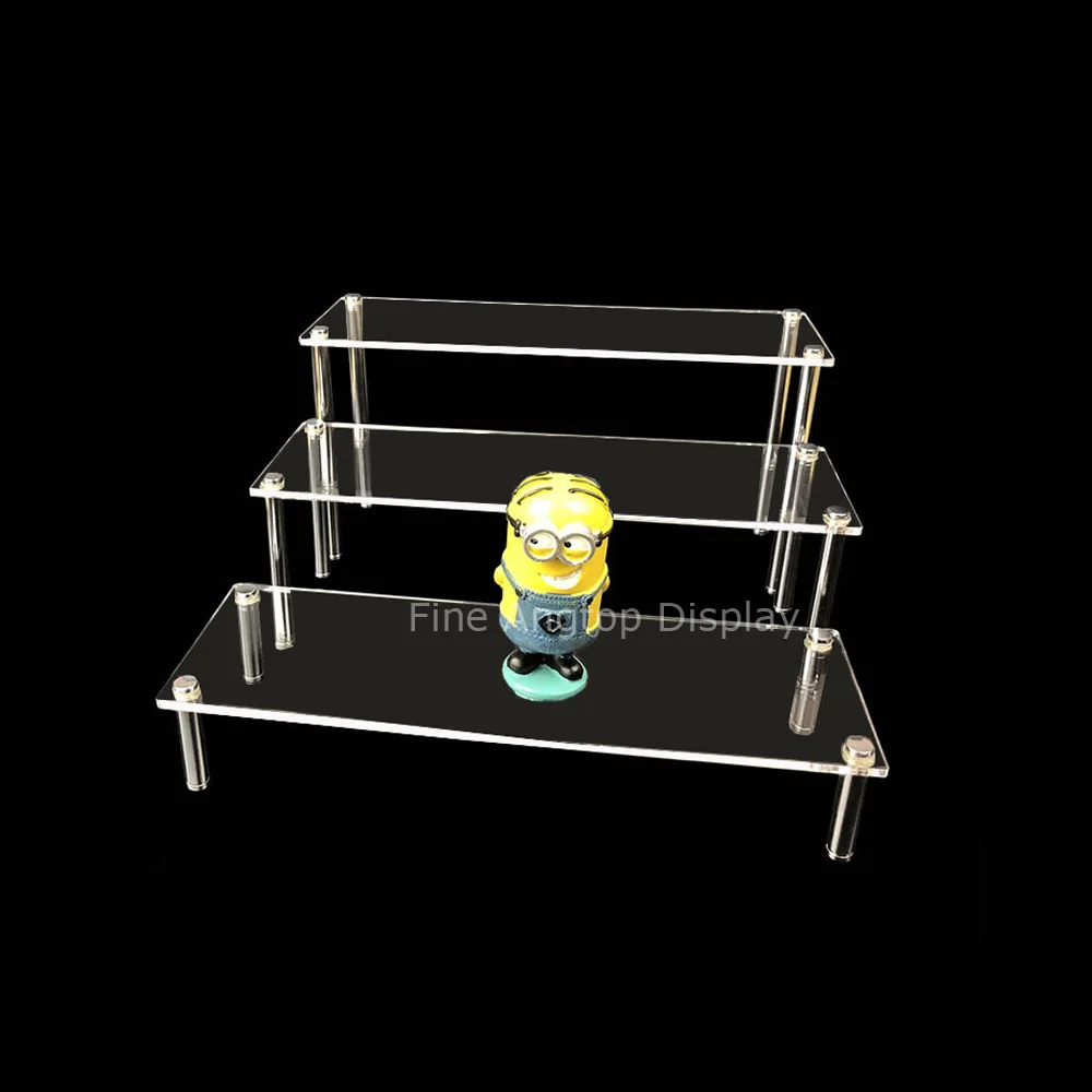 Clear Acrylic Riser Set Showcase For Jewelry Collection Cupcake Display Stand