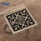 Новая античная латунная напольная дренажная решетка Frap 10 см для душевой кабины, квадратная решетка для слива отходов Y38066