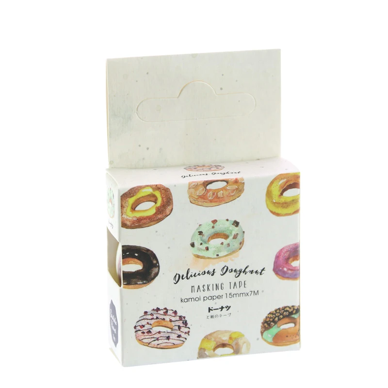 JB102 вкусный пончик Декоративные Васи клейкие ленты DIY Скрапбукинг маскирующая